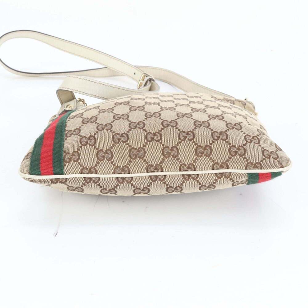 Gucci GG Canvas Sherry Line 144388 Leather Shoulder Bag/Hand Tote for Women - Picture 6 of 11
